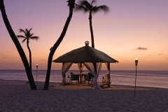 romantic dining in private palapa